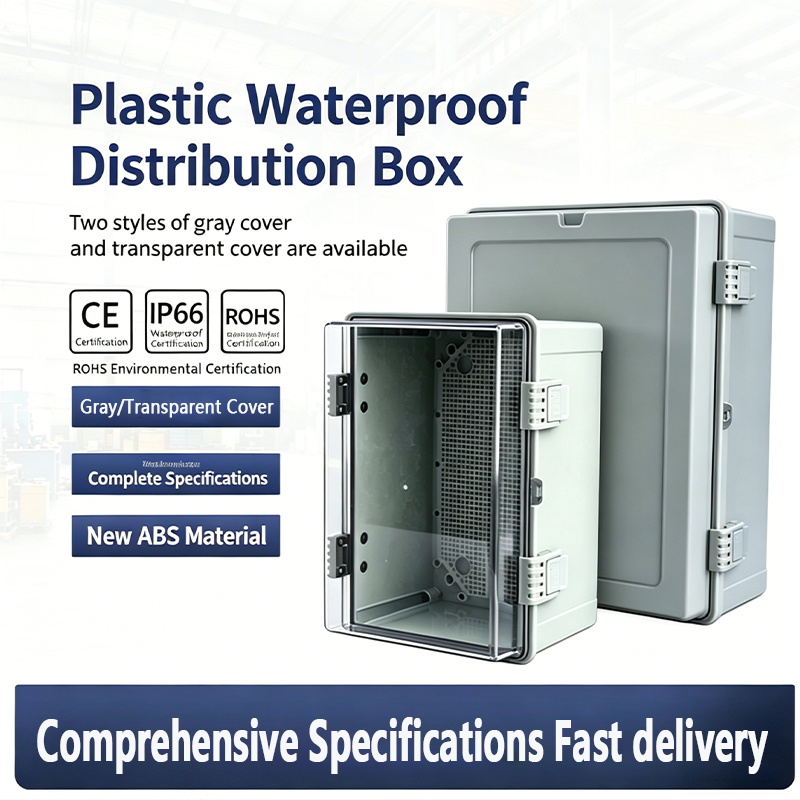 Outdoor Power Junction Box - Ip66 Abs Pc Hinged Plastic Enclosure