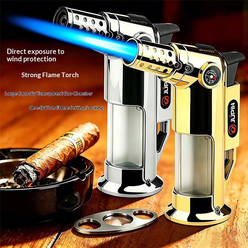 Outdoor Kitchen Power Burner - Butane Torch Lighter Windproof Flame Jet