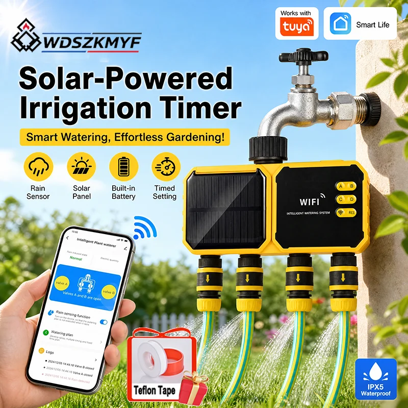 Power Zone Outdoor Timer - Solar Powered WiFi Smart Irrigation Timer