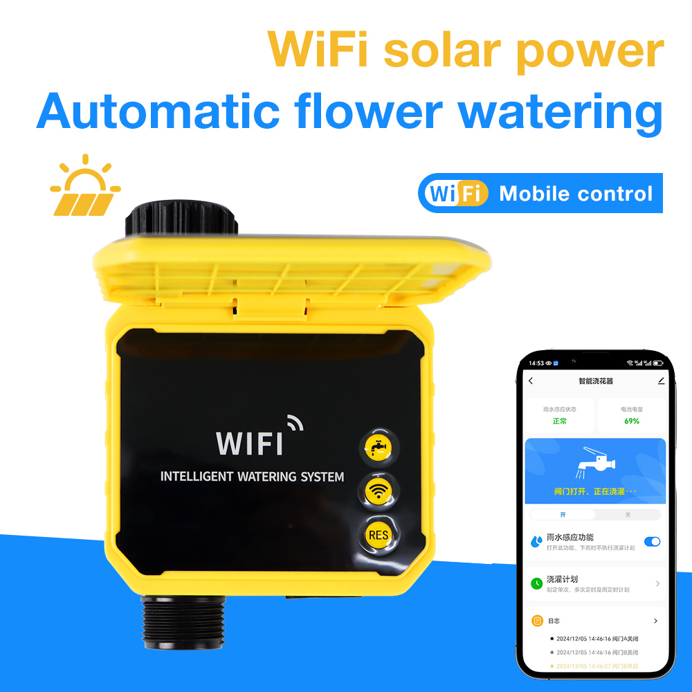 Power Zone Outdoor Timer - Solar-powered Irrigation Timer Smart WiFi Irrigation