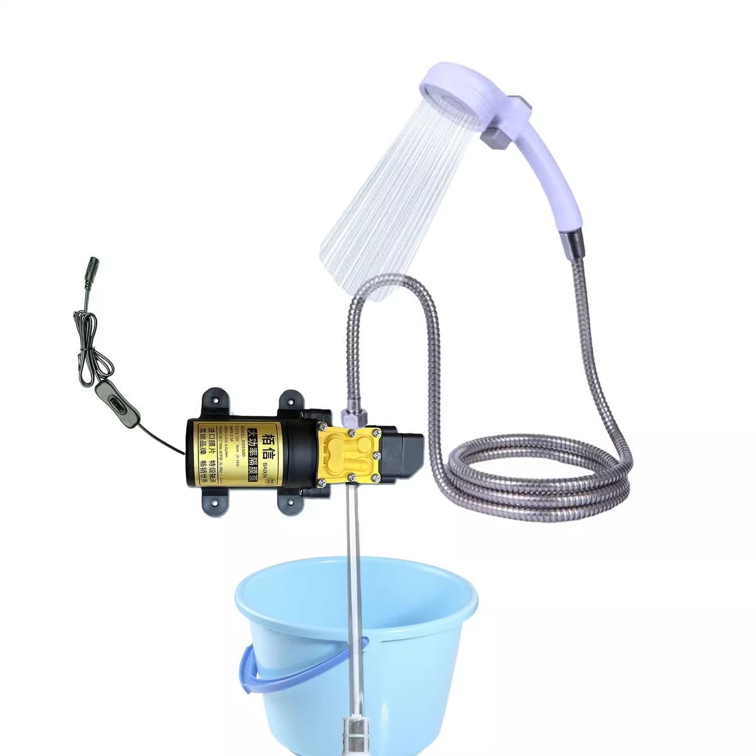 Outdoor Power Washer - 12V automotive or home self-priming diaphragm
