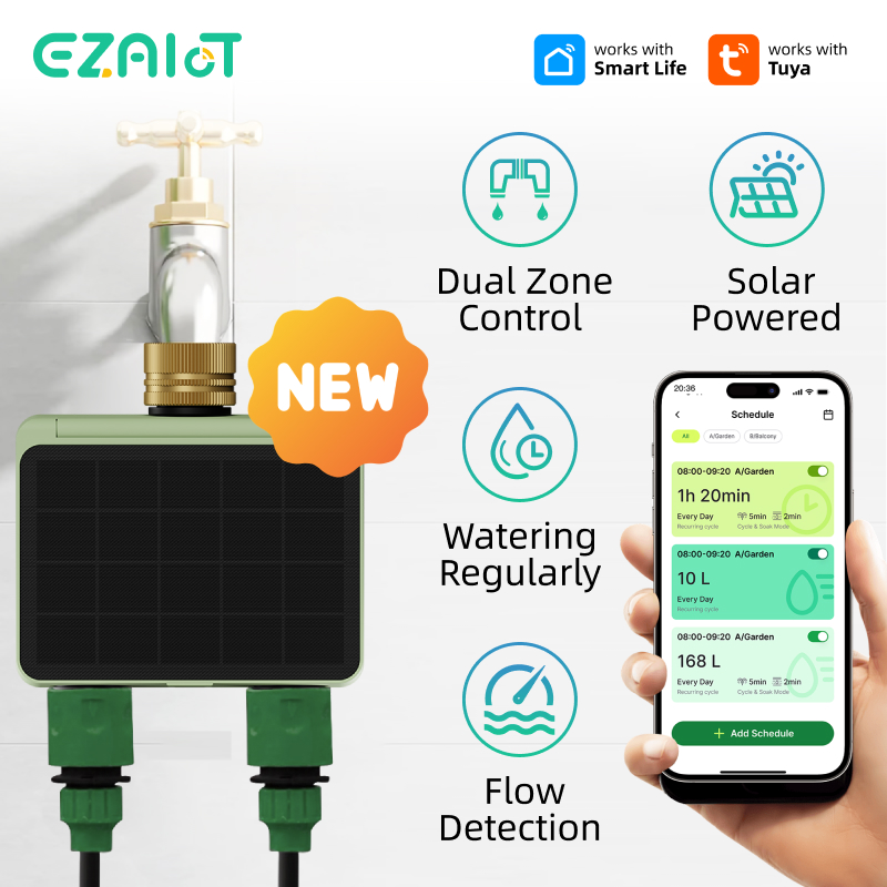 Power Zone Outdoor Timer - Smart Sprinkler Water Timer Tuya Wifi