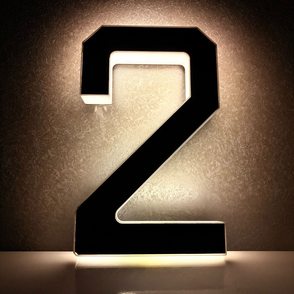 Outdoor Power Number - 12CM Solar-Powered Outdoor House Number Light,