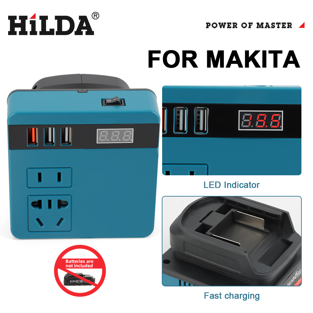 Outdoor Power Inverter - HILDA Multifunctional Inverter Power Bank Lithium