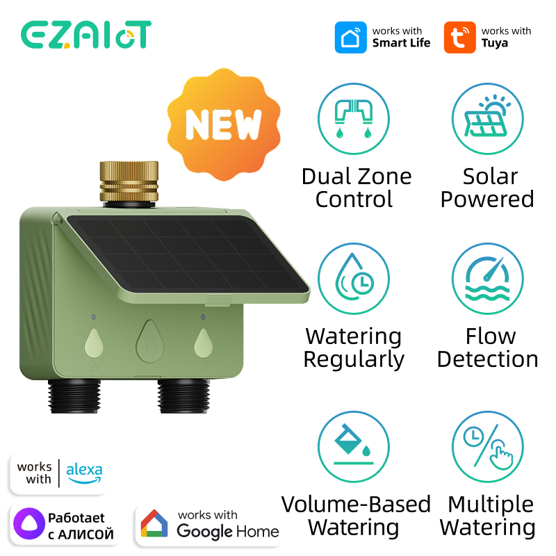 Power Zone Outdoor Timer - Smart Sprinkler Water Timer Tuya WiFi