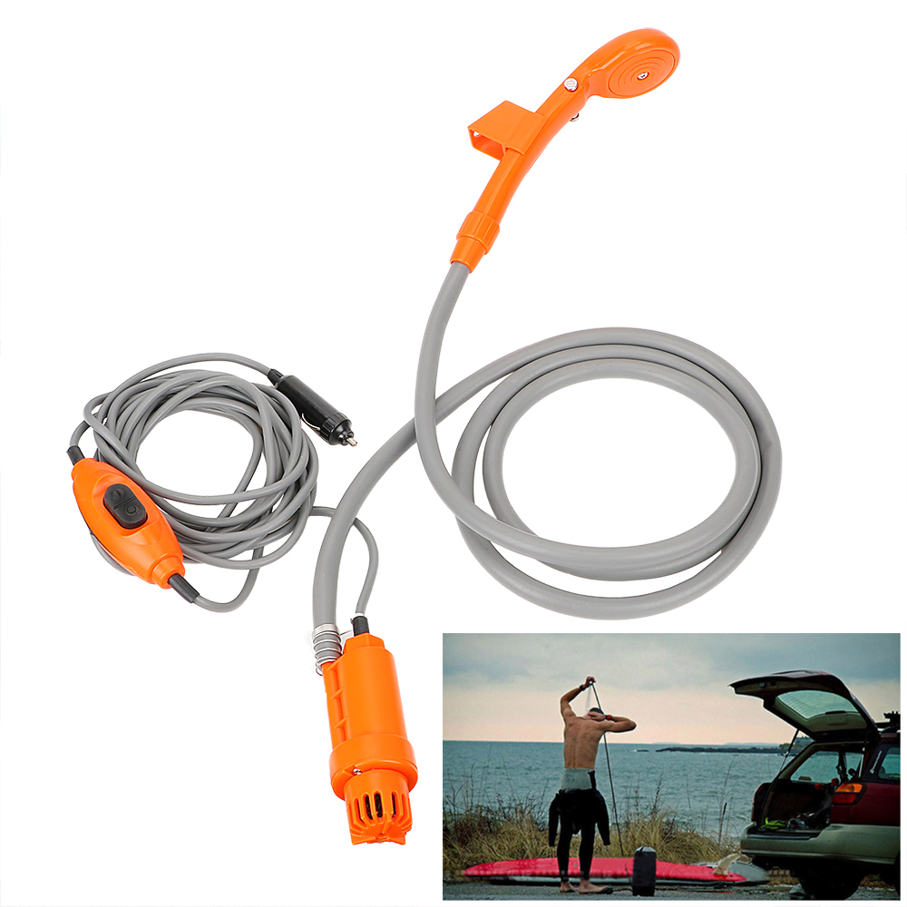 Outdoor Power Washer - 12V RV Caravan Shower With Pipe