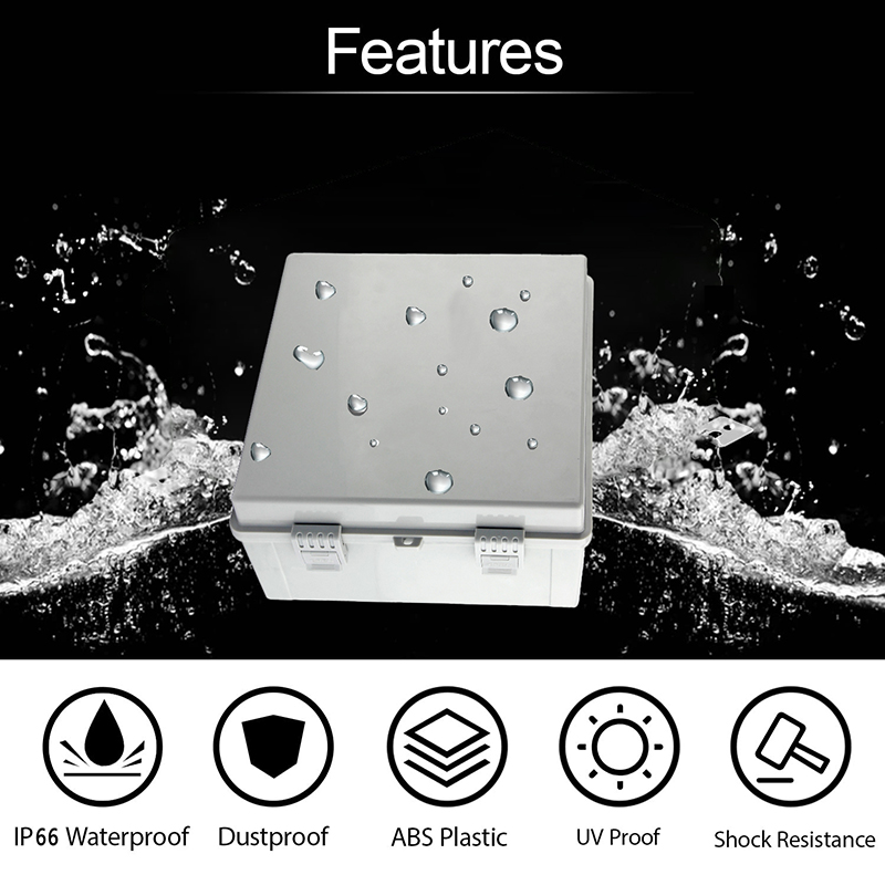 Ip66 Abs Pc Hinged Plastic Enc - Outdoor Power Junction Box 评论和价格