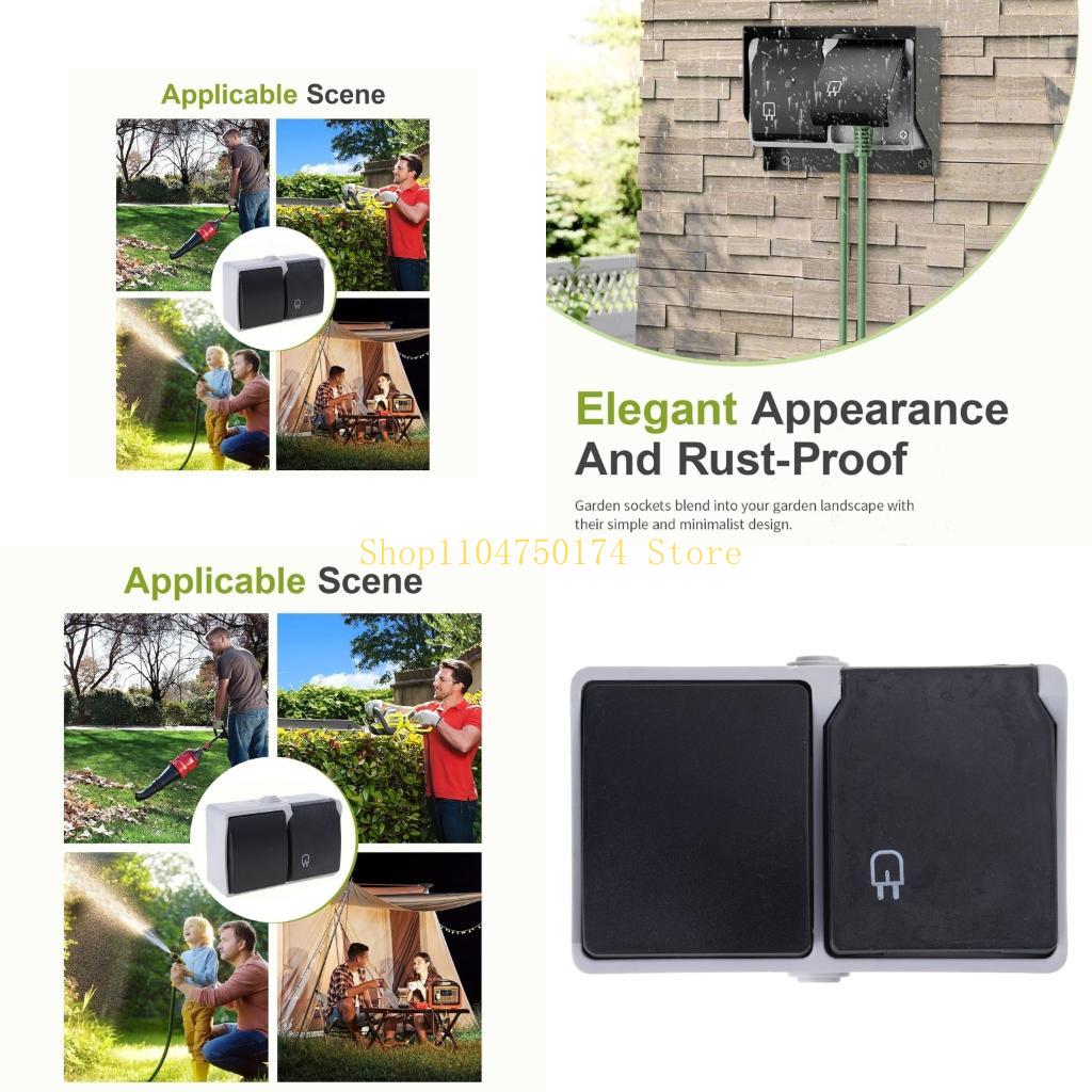 2 Gang Waterproof Outlet with  - Outdoor Power Outlet Install 评论和价格