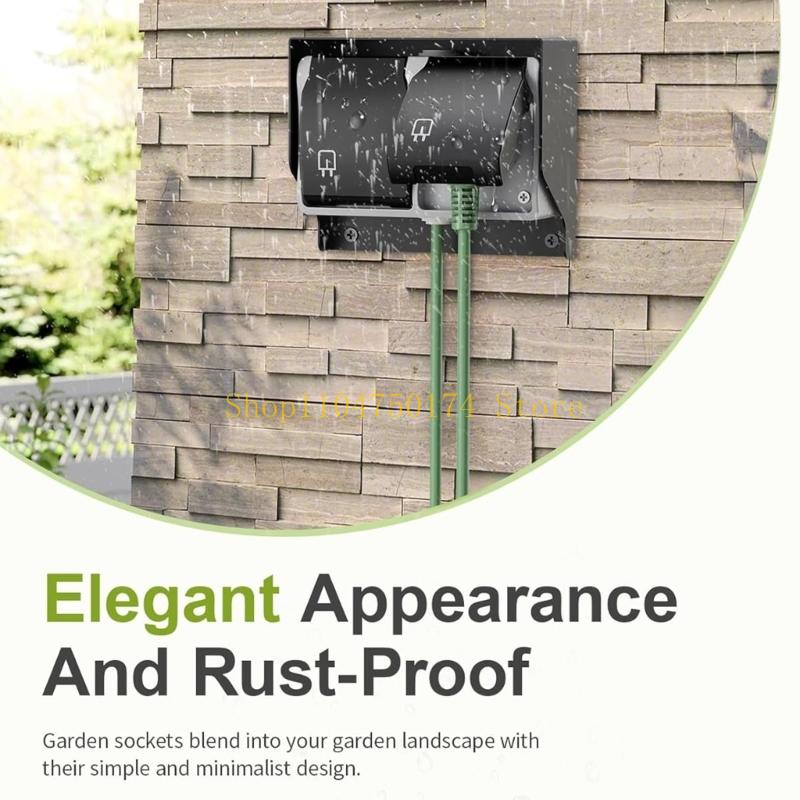 2 Gang Waterproof Outlet with  - Outdoor Power Outlet Install 评论和价格