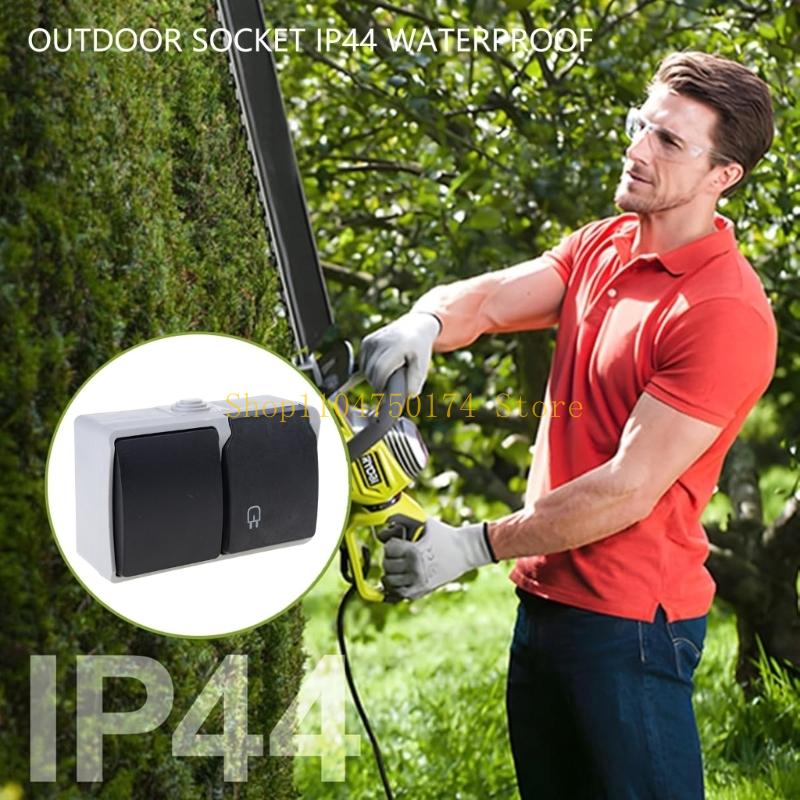 2 Gang Waterproof Outlet with  - Outdoor Power Outlet Install 评论和价格