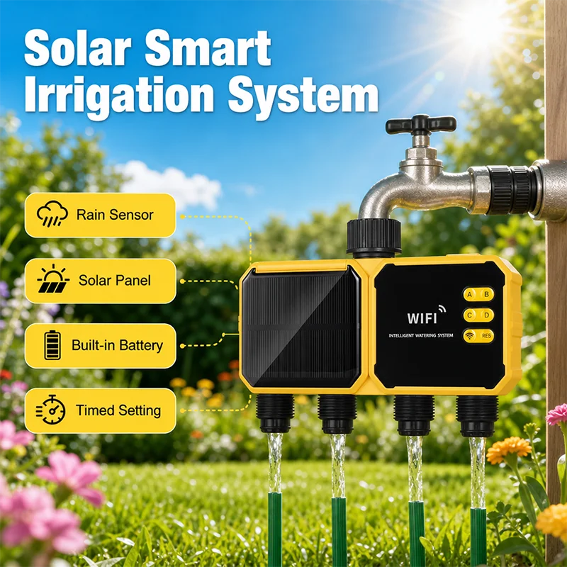 Solar Powered WiFi Smart Irrig - Power Zone Outdoor Timer 评论和价格