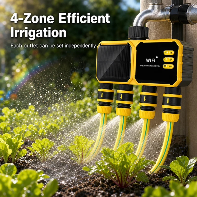 Solar Powered WiFi Smart Irrig - Power Zone Outdoor Timer 评论和价格