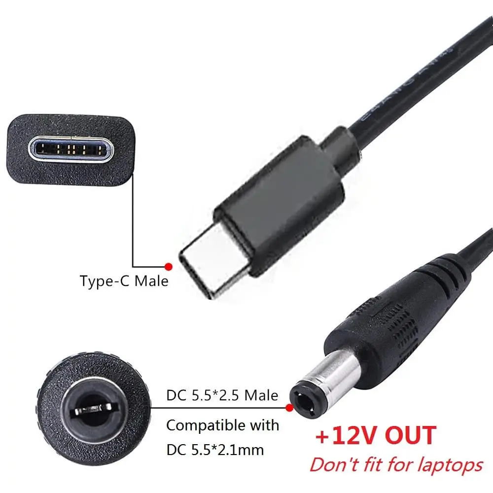 USB C to DC 5.5mm x 2.5mm Powe - Outdoor Power Supply 12V 评论和价格