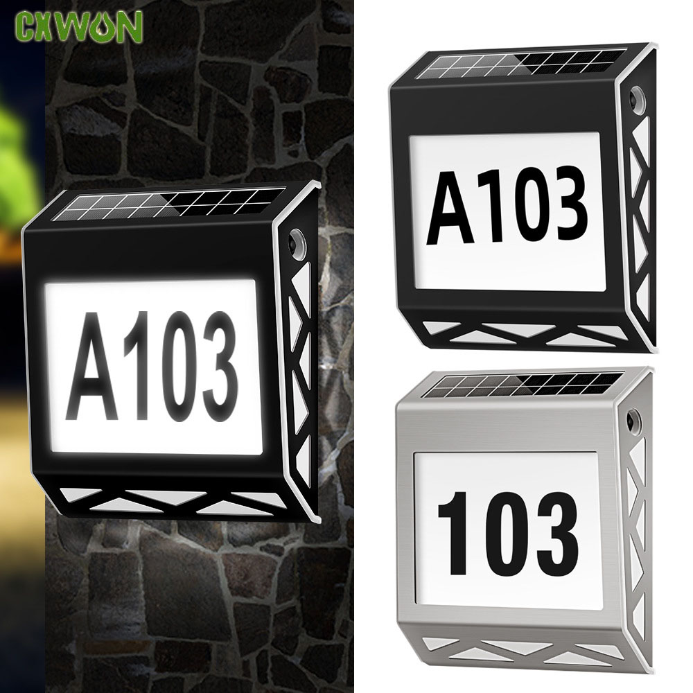 Solar Powered Door Sign Light  - Outdoor Power Number 评论和价格