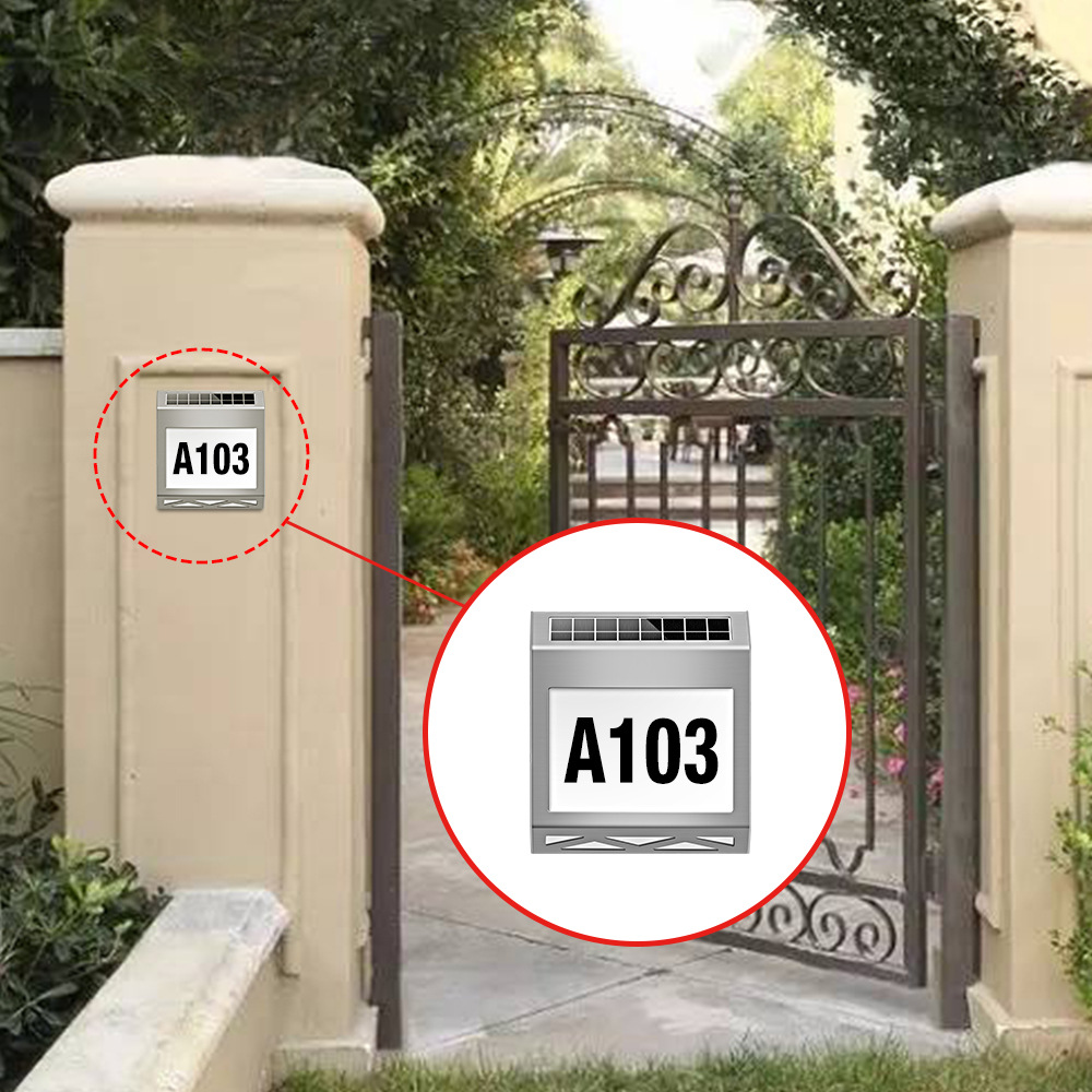 Solar Powered Door Sign Light  - Outdoor Power Number 评论和价格