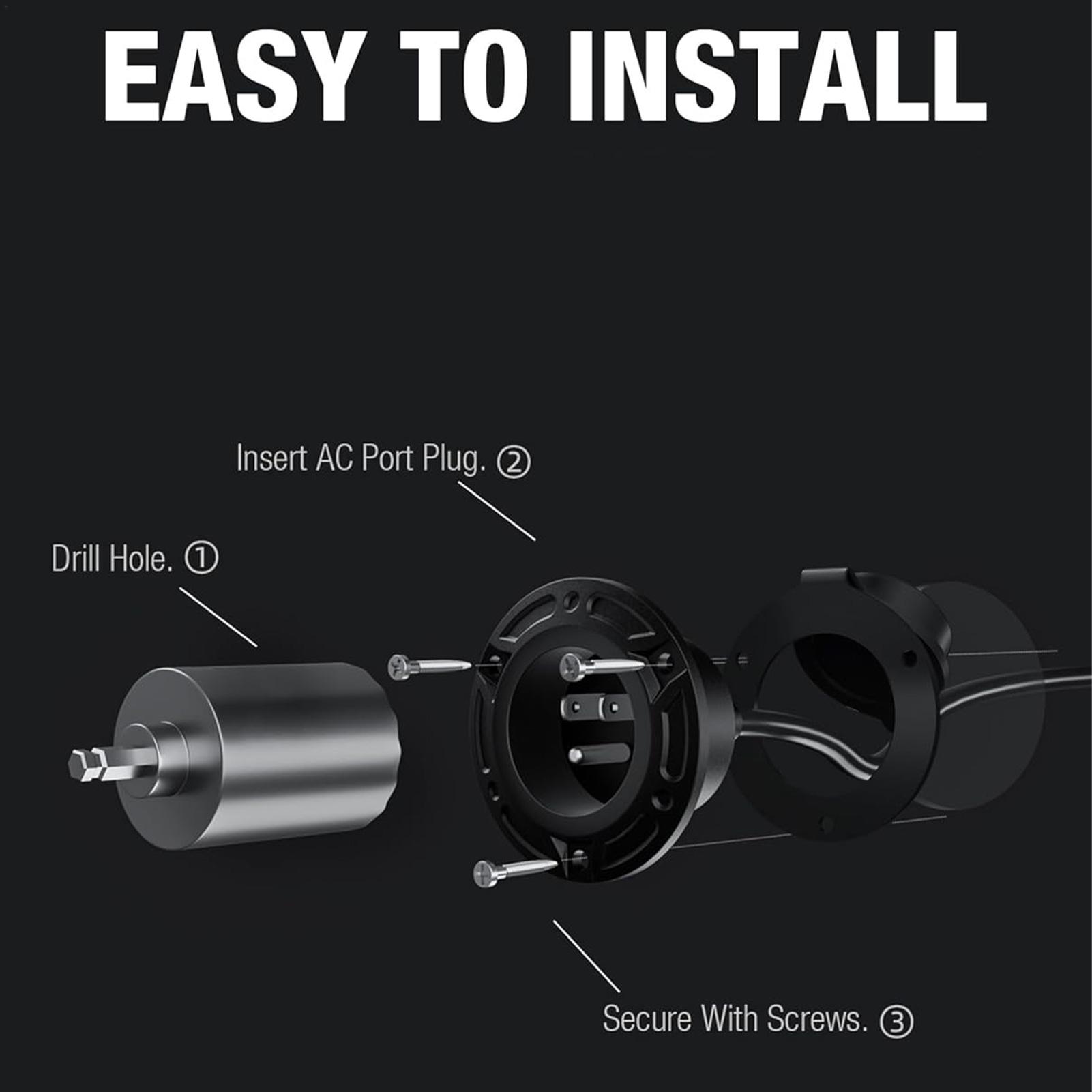 US Standard 125V RV Power Inle - Outdoor Power Outlet Install 评论和价格