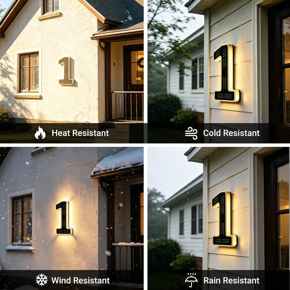 12CM Solar-Powered Outdoor Hou - Outdoor Power Number 评论和价格
