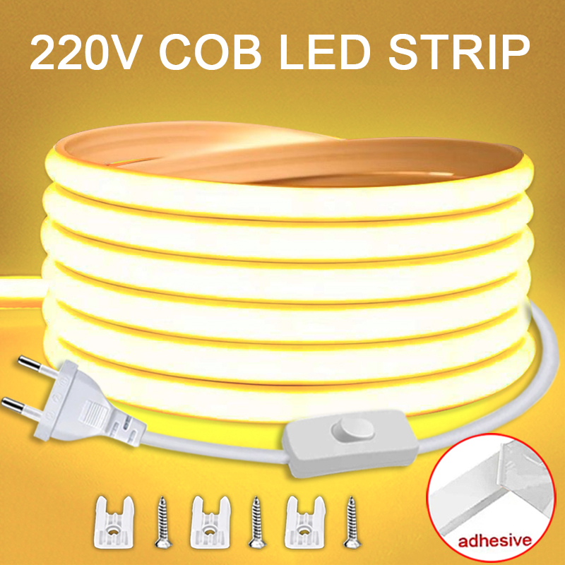 220V Led Strip with ON/OFF Swi - Outdoor Power Strip Weatherproof 评论和价格