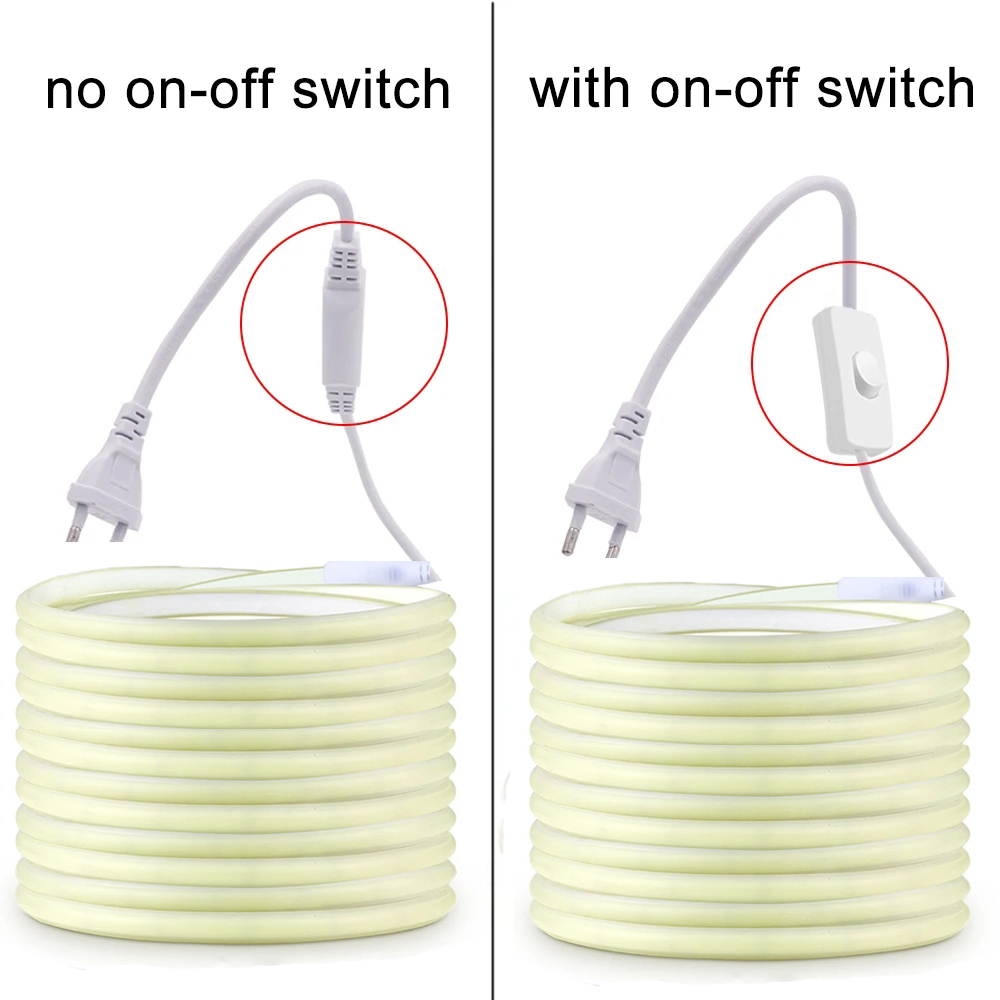 220V Led Strip with ON/OFF Swi - Outdoor Power Strip Weatherproof 评论和价格