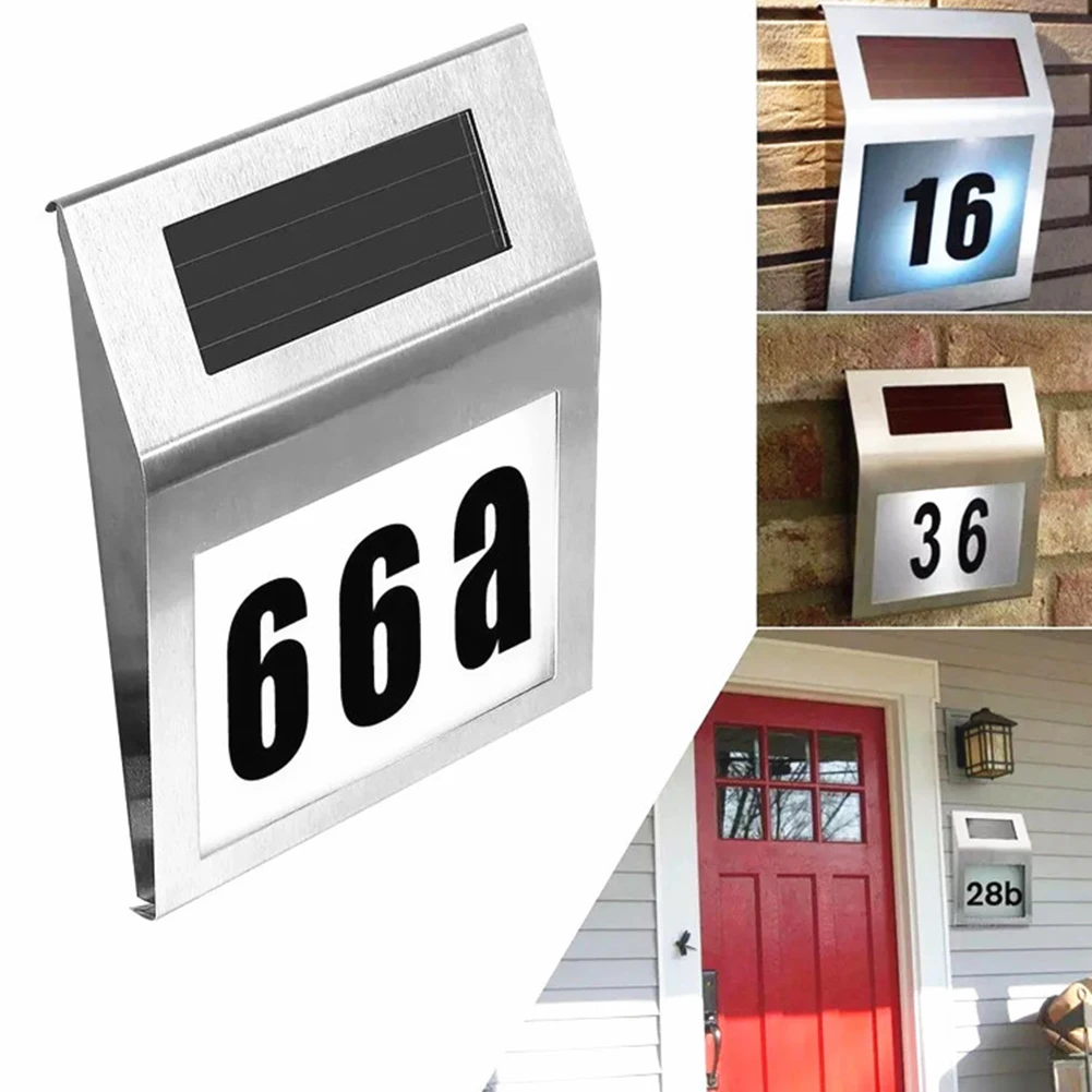 House Number LED Solar Lamp Wa - Outdoor Power Number 评论和价格
