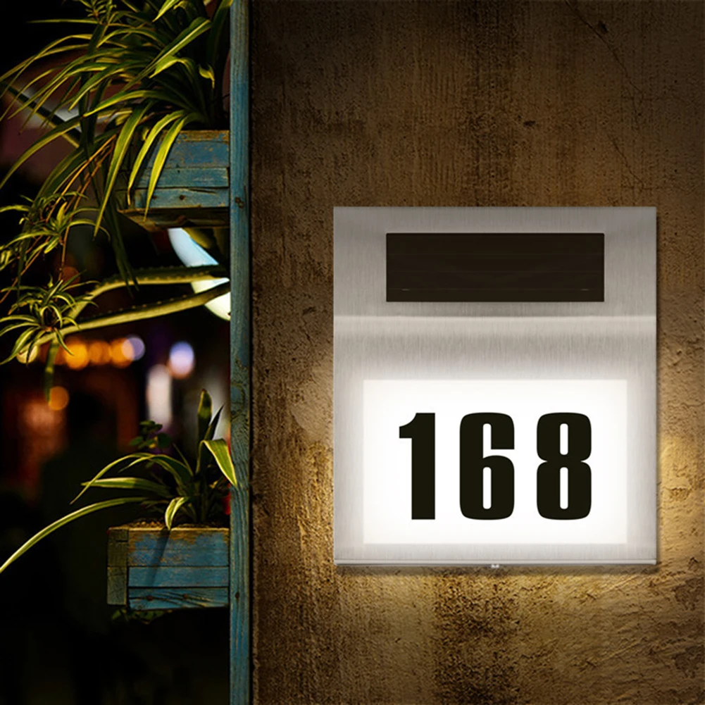 House Number LED Solar Lamp Wa - Outdoor Power Number 评论和价格
