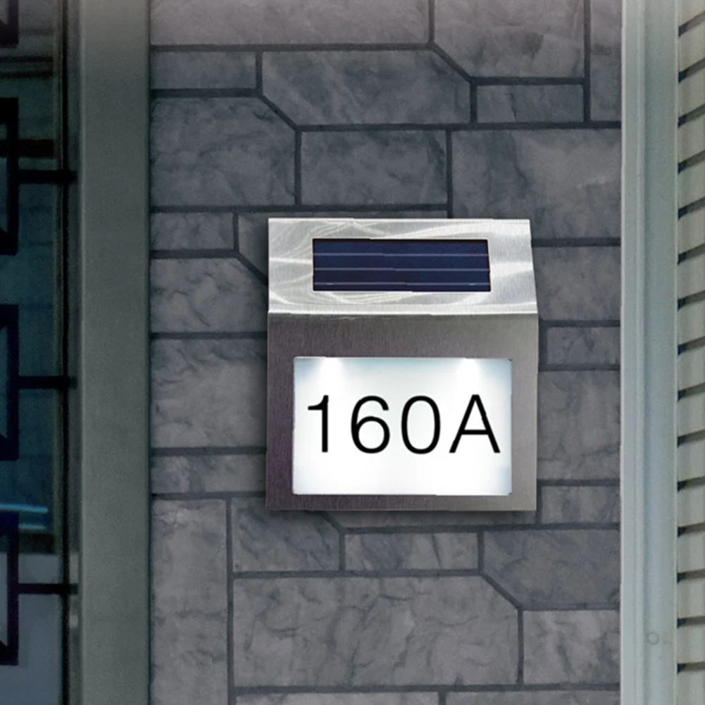 House Number LED Solar Lamp Wa - Outdoor Power Number 评论和价格