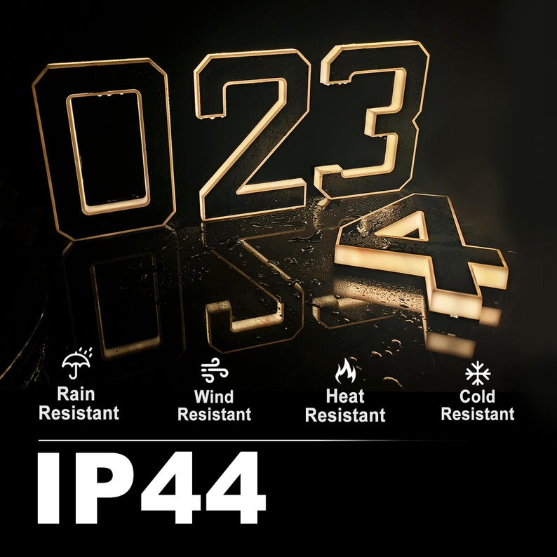 Solar LED House Number Sign Wa - Outdoor Power Number 评论和价格