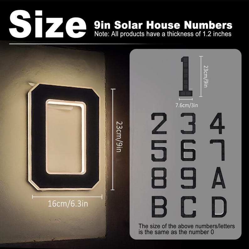 Solar LED House Number Sign Wa - Outdoor Power Number 评论和价格