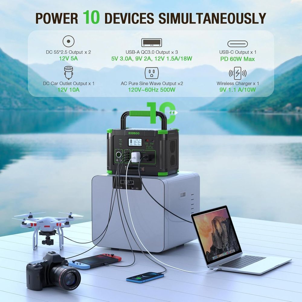 500W Portable Power Station 51 - Ac Outdoor Power 评论和价格