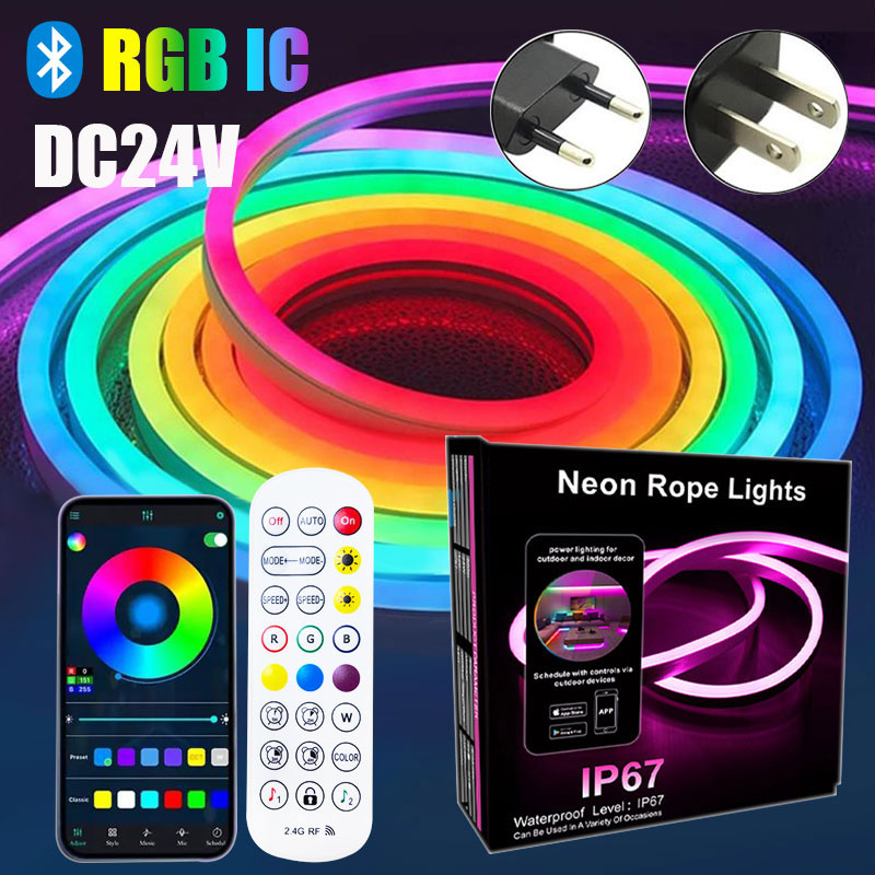 24V Addressable Neon Led Ribbo - Outdoor Power Strip Weatherproof 评论和价格