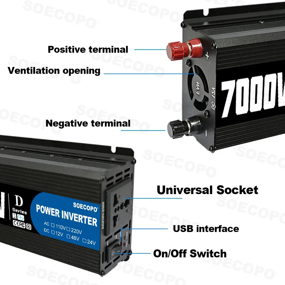 SOECOPO 7000W Power Inverter,  - Outdoor Power Inverter 评论和价格