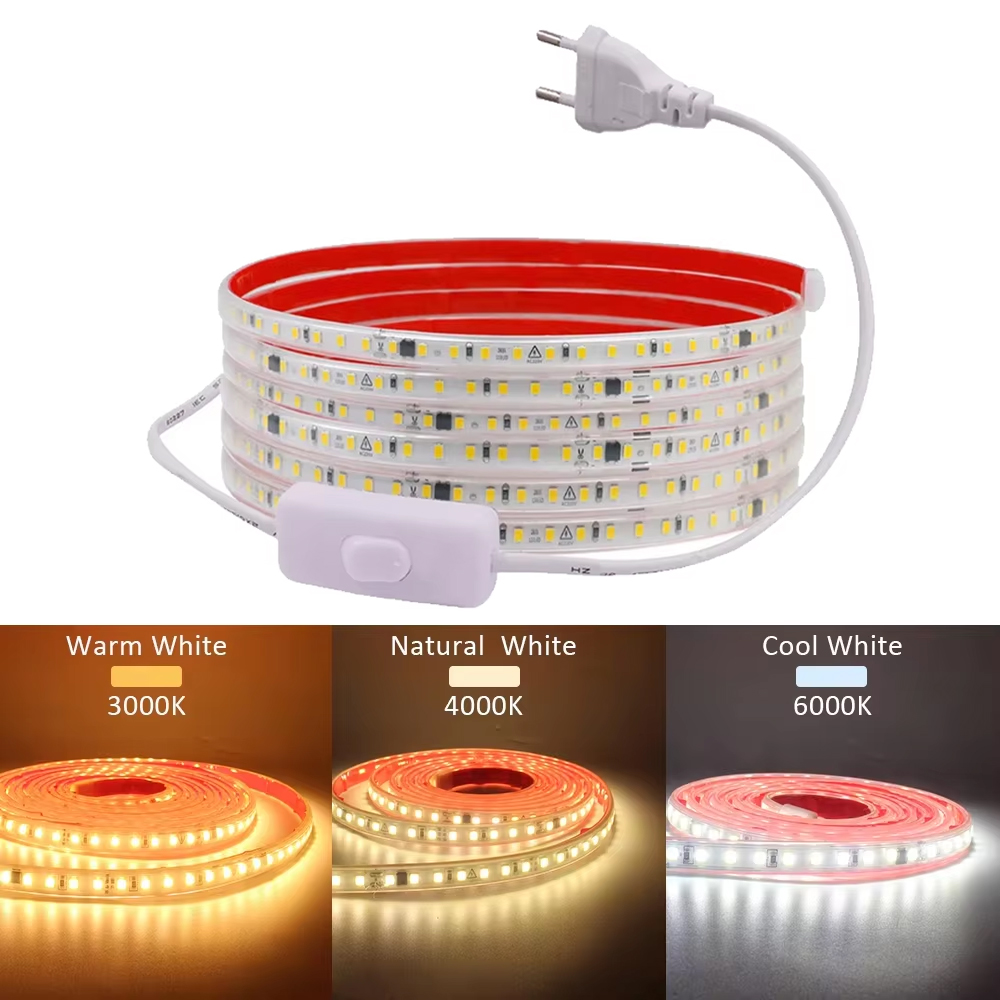 220V IP68 Waterproof 120LEDs/m - Outdoor Power Strip Weatherproof 评论和价格