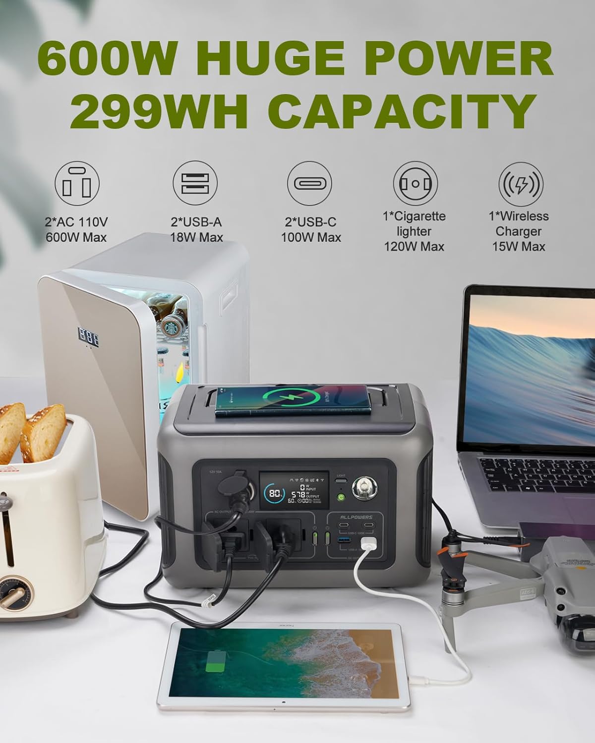 ALLPOWERS Portable Power Stati - Ac Outdoor Power 评论和价格