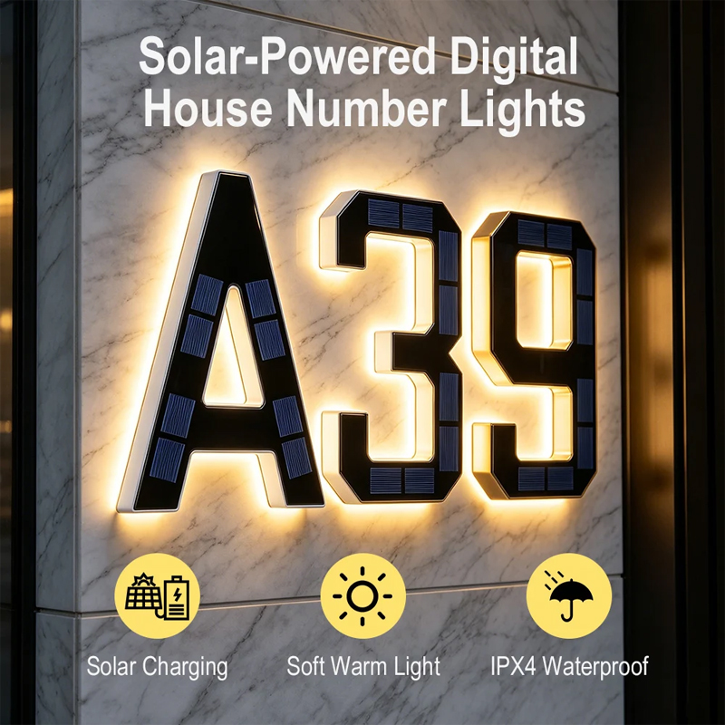 12CM Solar-Powered Sensor LED  - Outdoor Power Number 评论和价格