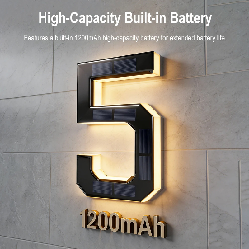 12CM Solar-Powered Sensor LED  - Outdoor Power Number 评论和价格